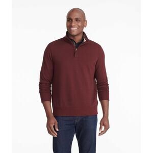 UNTUCKit Corral Quarter-Zip Long Sleeve Pullover Sweatshirt Maroon Red Small